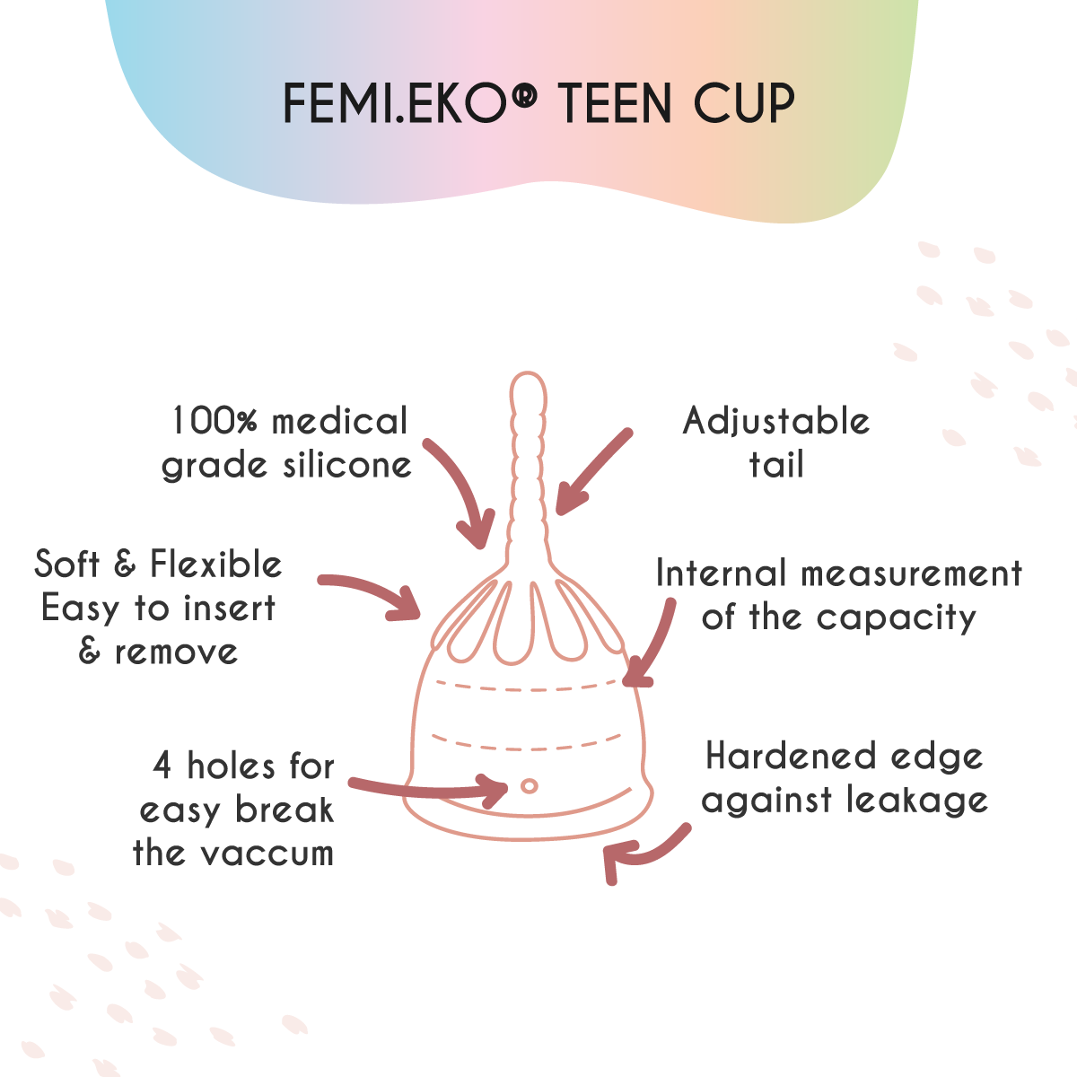 Menstruationstasse | Größe XS | Teenager | Beige