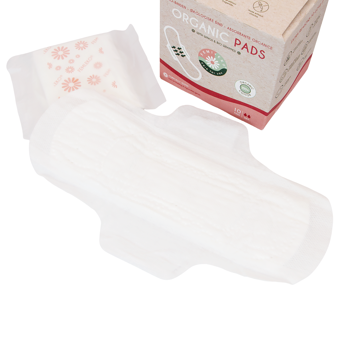 Organic cotton winged pads| Ultra Day | 10 pcs