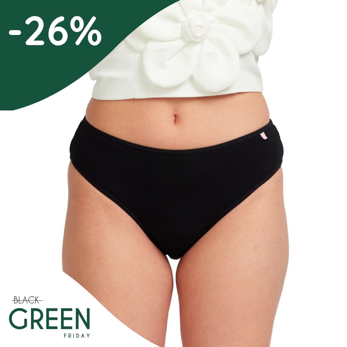 Ava | Menstruationstrusser | Brazilian | Sort