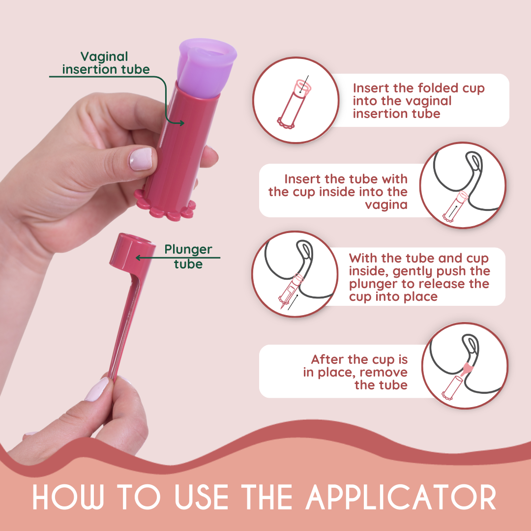 hygiejnisk menstruationsapplikator uden direkte kontakt | hygienic menstrual applicator no direct contact