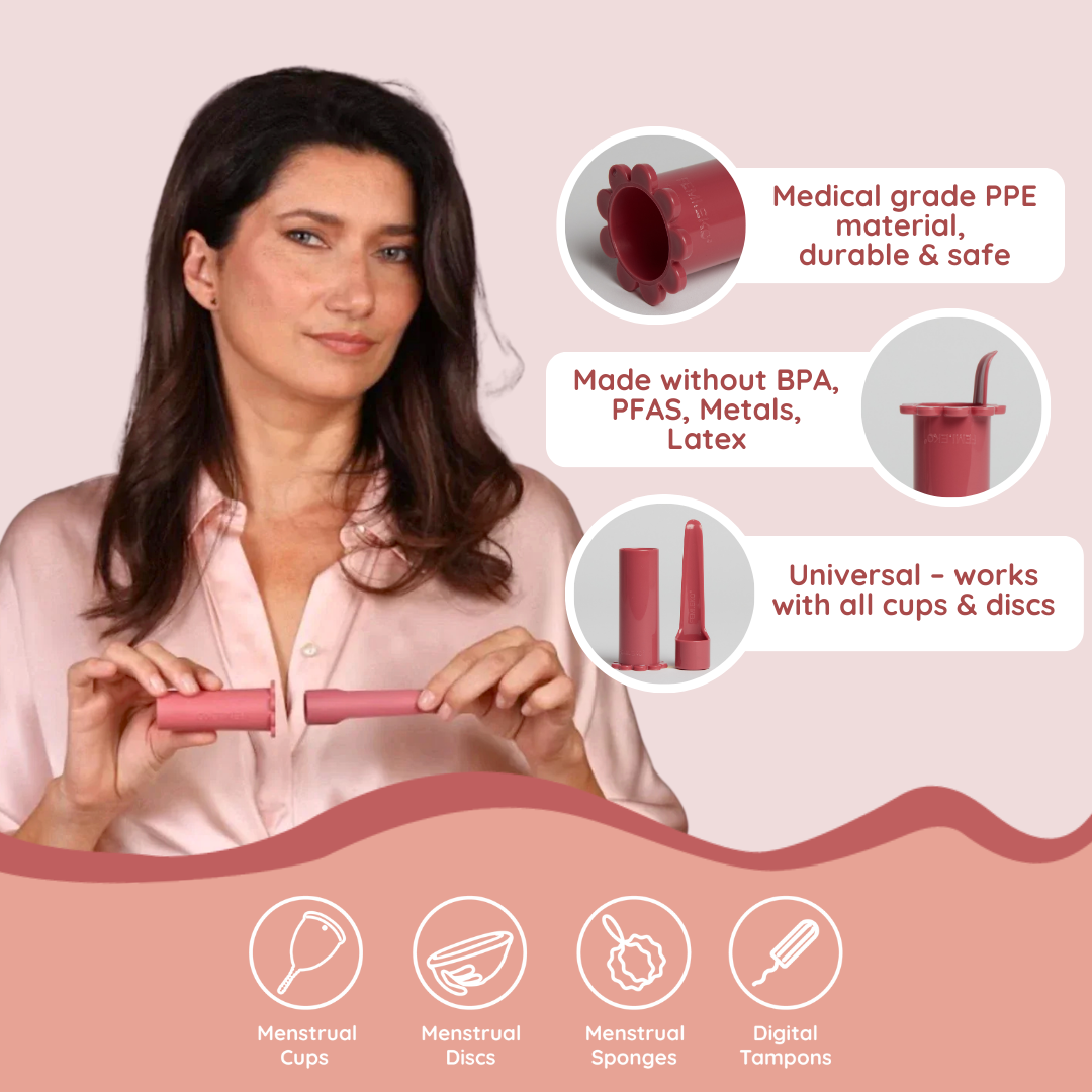 ergonomisk menstruationsapplikator for nem indfoering | ergonomic menstrual applicator for easy insertion