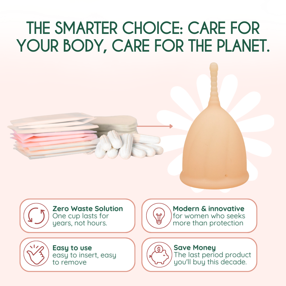 baeredygtig og oekonomisk menstruationskop genanvendelig i 5 aar | sustainable reusable menstrual cup long term use
