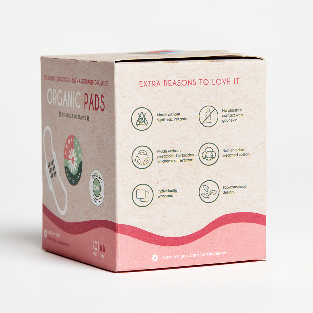 Organic cotton winged pads| Ultra Day | 10 pcs