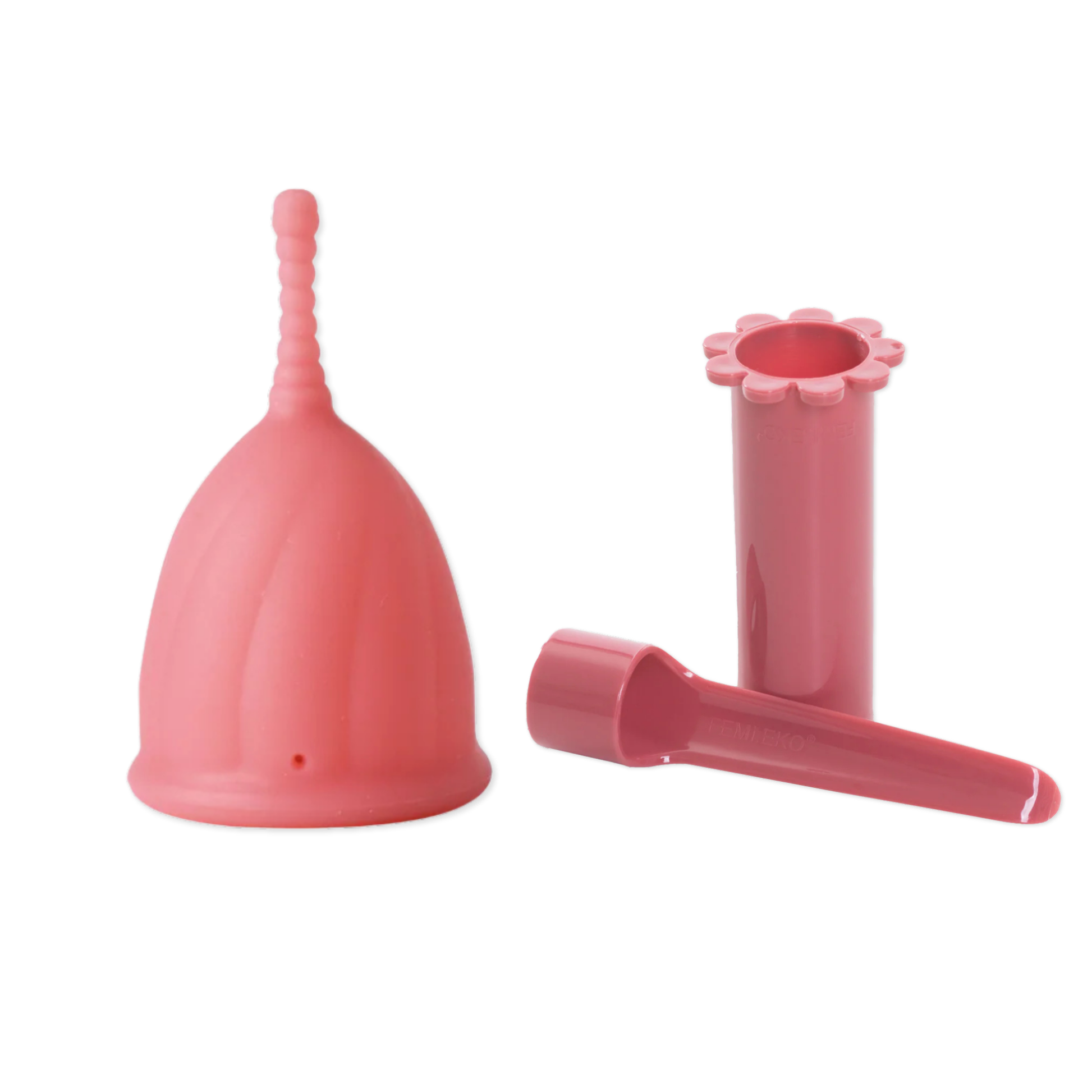 Femieko menstruationskop rosa med applikator nul direkte kontakt | menstrual cup with applicator no direct contact