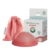 femieko Universal Safe Soft menstruationsdisk med emballage | reusable menstrual disc with packaging