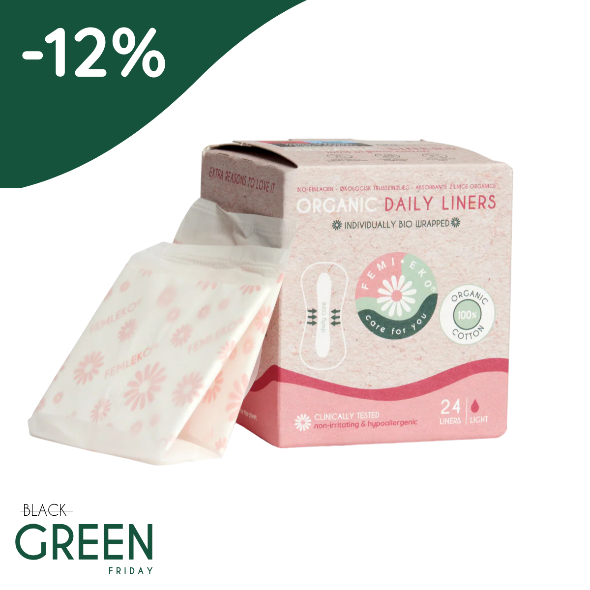 Slipeinlagen aus Bio-Baumwolle | Ultra Liner | 24 Stck.