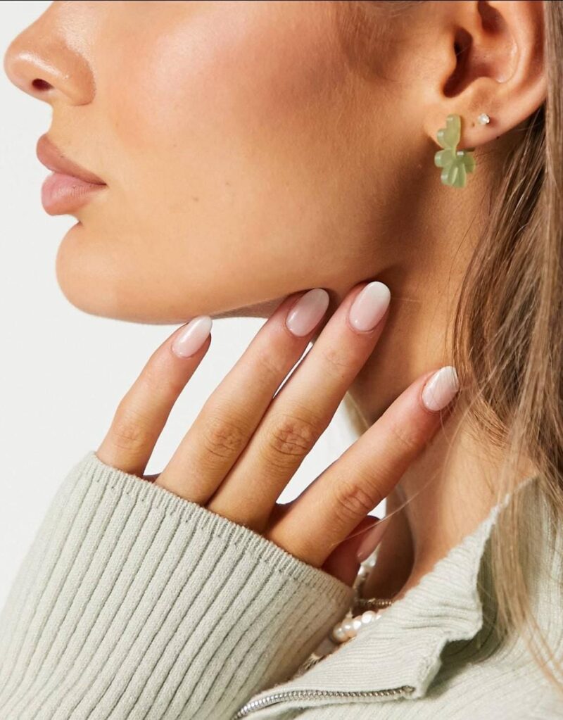 Acrylic earrings – green
