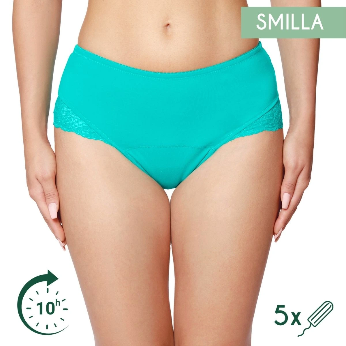 SMILLA menstrual panties - French cut - Green